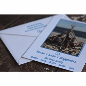 peace sign holiday card