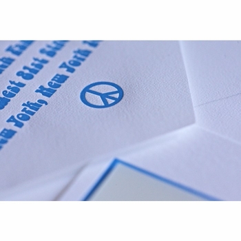 peace sign holiday card