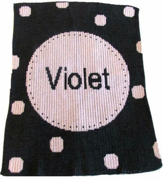 perforated circle and polka dots