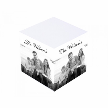 persoanlized photo sticky note cube