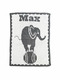 personalised elephant on ball blanket