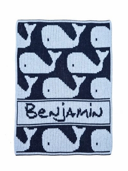 personalised many whales blanket