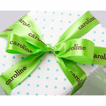 personalized 1 1/2" satin ribbon