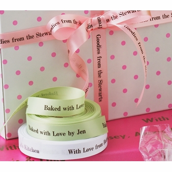 personalized 5/8" satin ribbon - 36 colors