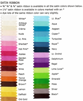 personalized 5/8" satin ribbon - 36 colors