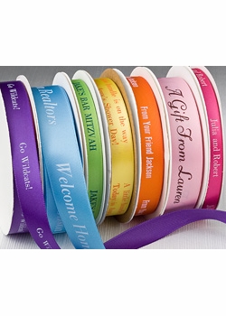 personalized 5/8" satin ribbon - 36 colors