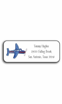personalized address labels - airplane