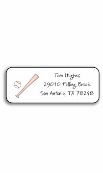personalized address labels  baseball buff