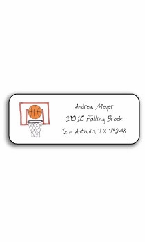 Personalized Address Labels - Basketball Star