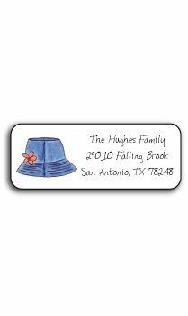 Personalized Address Labels - Beach Hat