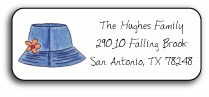 Personalized Address Labels - Beach Hat