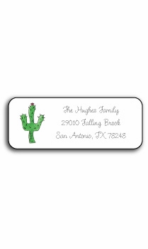 Personalized Address Labels - Blooming Cactus
