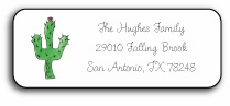 Personalized Address Labels - Blooming Cactus