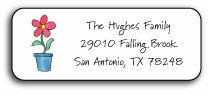 Personalized Address Labels - Blooming Red