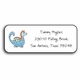 Personalized Address Labels - Blue Dinosaur