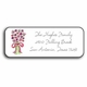 personalized address labels  bouquet in pink