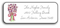 Personalized Address Labels - Bouquet in Pink