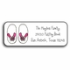 personalized address labels  flip flops