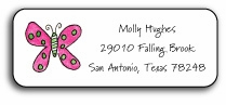 Personalized Address Labels - Flutter Butterfly
