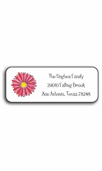 Personalized Address Labels - Gerber Daisy
