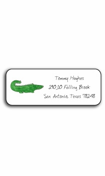 Personalized Address Labels - Green Gator