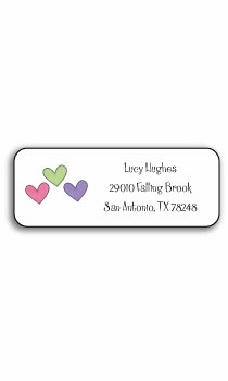 Personalized Address Labels - Hearts Are Wild