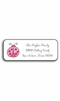 personalized address labels - lucky ladybugs