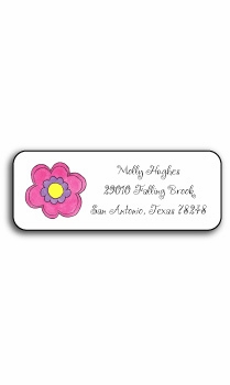 Personalized Address Labels - Pink Daisy