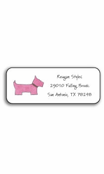 personalized address labels  preppy pink