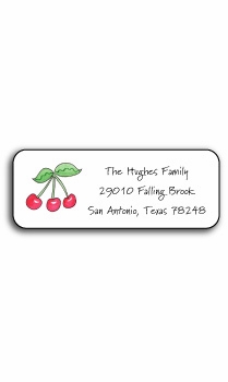 Personalized Address Labels - Rosy Red Cherries