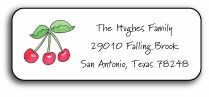 Personalized Address Labels - Rosy Red Cherries