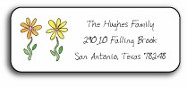Personalized Address Labels - Row of Daisies