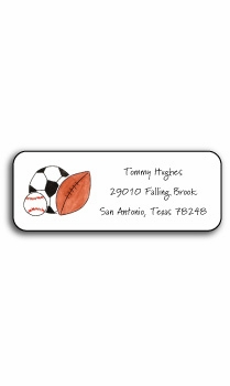 personalized address labels  sports fan