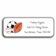 personalized address labels  sports fan