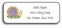 Personalized Address Labels - Swirly Snail