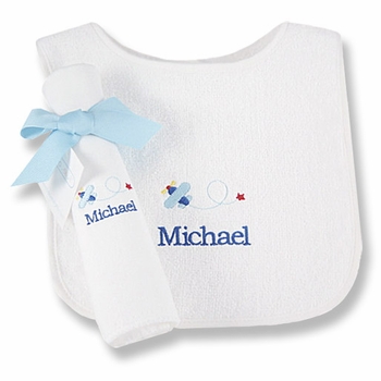 Personalized Airplane Bib