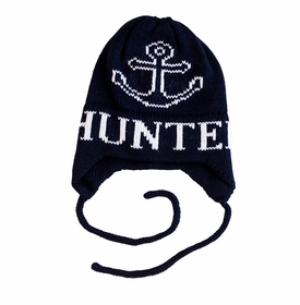 personalized anchor hat with earflaps