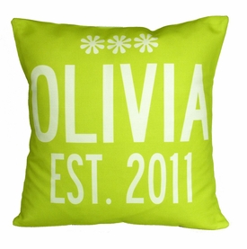 Personalized Baby Announcement Flowers Pillow