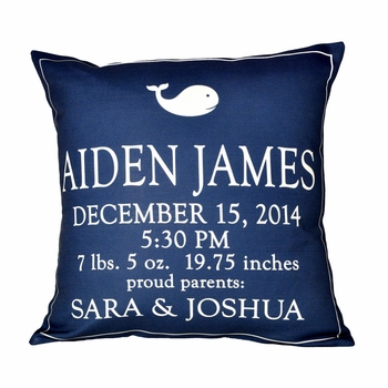 Personalized Baby Announcement Pillow