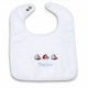 personalized baby bib - sailboats