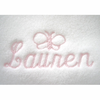 personalized baby blanket - butterfly