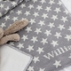 personalized baby blanket with grey stars
