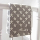 personalized baby blanket with grey stars