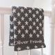 personalized baby blanket with grey stars