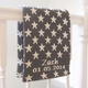 personalized baby blanket with grey stars