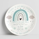 personalized baby boy plate - rainbow 