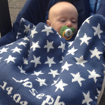 personalized baby boy stars blanket
