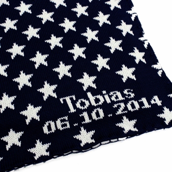 personalized baby boy stars blanket