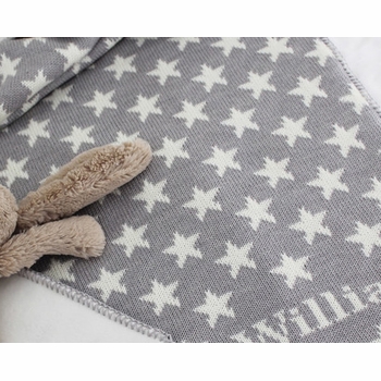 personalized baby boy stars blanket