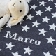 personalized baby boy stars blanket